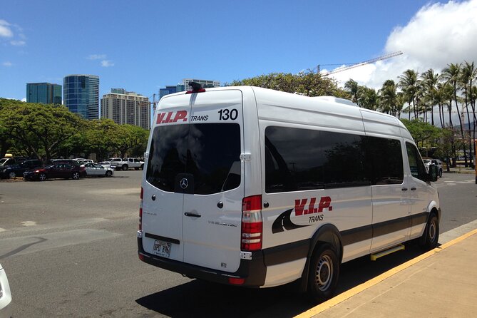 Arrival Transfer: Airport Shuttle Honolulu and Waikiki or Cruise Terminal - Mobile ticket and small group size: fewer moving parts