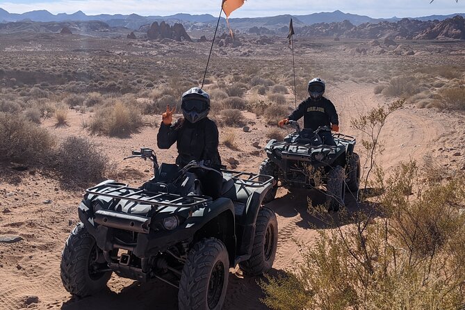 ATV Tour and Dune Buggy Chase Dakar Combo Adventure from Las Vegas - Valley of Fire ATV: red rock driving and that big natural drama