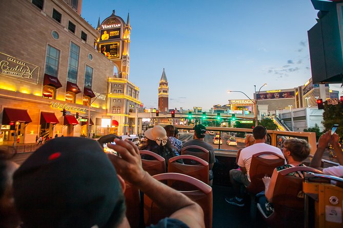 Big Bus Las Vegas: Sightseeing Night Tour by Open-Top Bus - Open-top upper deck: the view is worth it, if you dress right