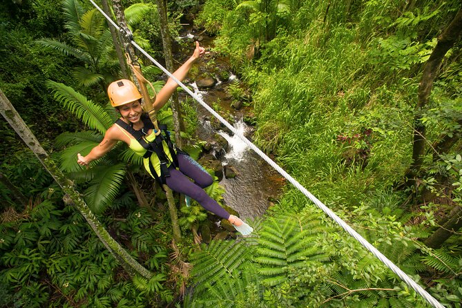 Big Island: 8-Zipline & Suspension Bridge Waterfall Adventure - Guides, safety, and the meaning of the 35 to 70 lb rule