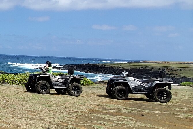 Big Island Southside ATV Tour - Kiawe forest and the huge lava flow ride toward Paakea Bay