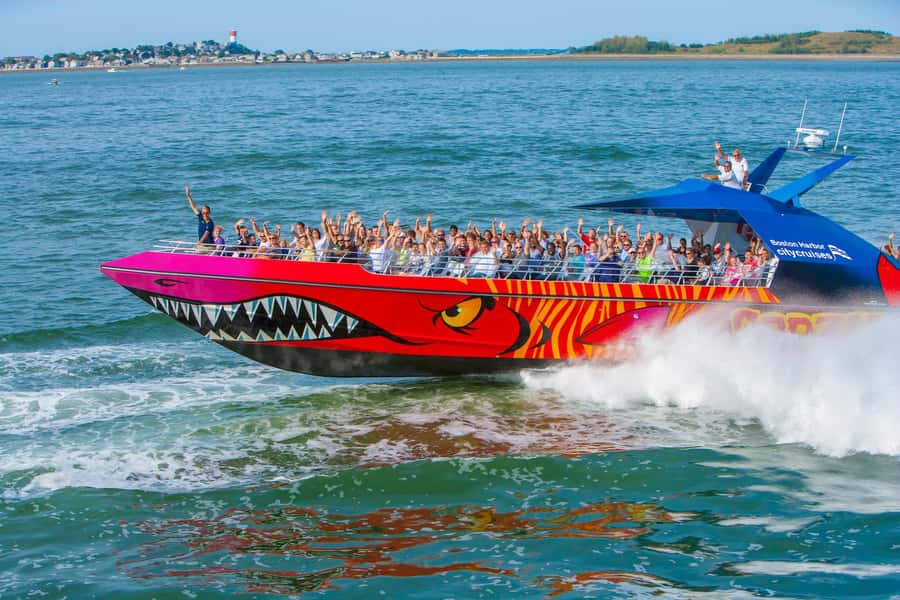 Boston: City Cruises Harbor Codzilla High Speed Thrill Boat - One Long Wharf Departure: Getting on Codzilla Without the Headache