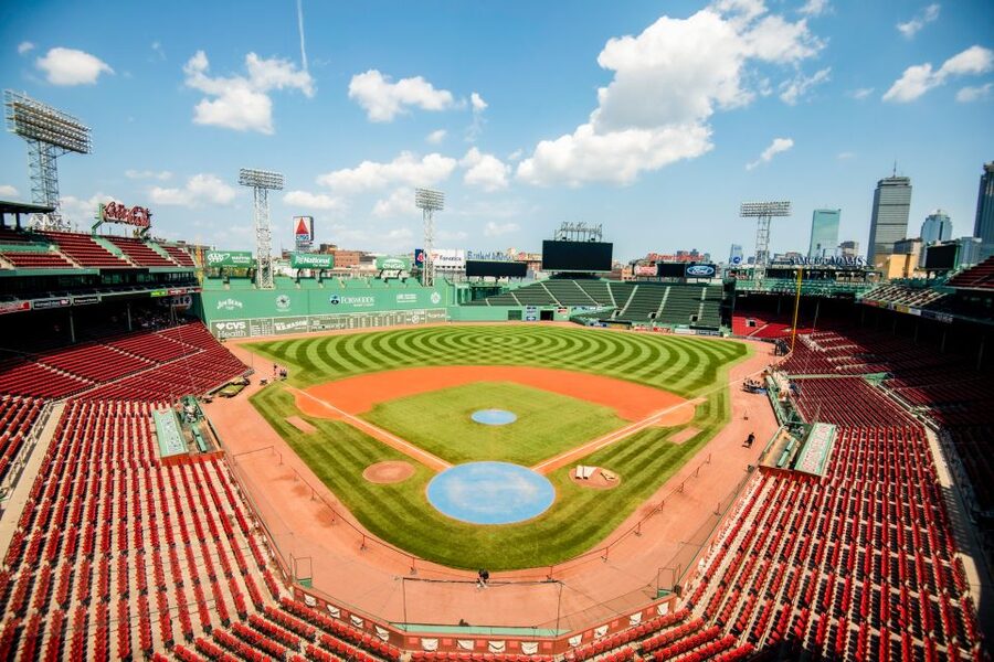 Boston Fenway Park: Guided Ballpark Tour with Options - Roof deck and panoramic views: Boston shows up in the background