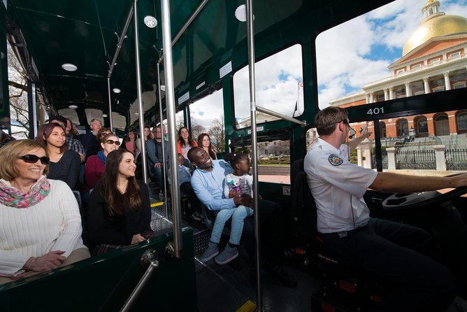 Boston Hop-On Hop-Off Trolley Tour with 13 Stops - The Green Loop Route: Waterfront to Theater District in One Ride