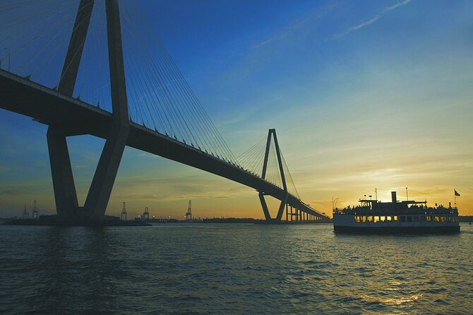 Charleston Harbor History Day-Time or Sunset Boat Cruise - USS Yorktown and WWII scale from the water