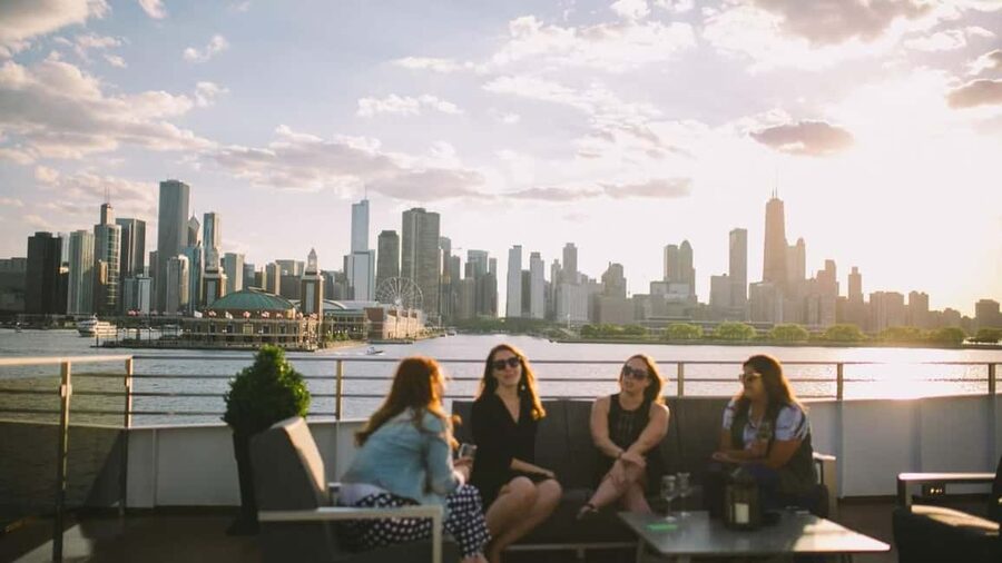City Cruises Chicago: Premier Lunch or Dinner Cruise - Navy Pier views, the Loop buildings, and the Willis Tower payoff