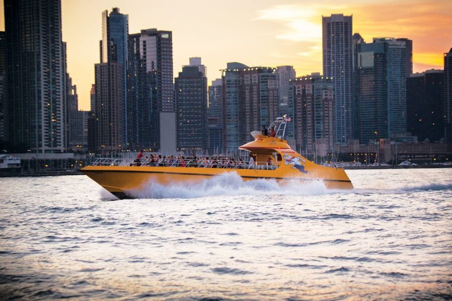 City Cruises Chicago: Seadog Lakefront Speedboat Ride - Climbing aboard Seadog at Navy Pier, then speeding into Chicago’s story