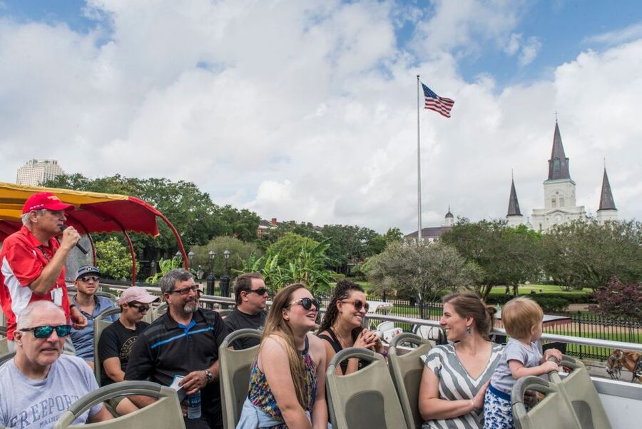 City Sightseeing New Orleans HOHO Bus Tour & Bookable Extras - Getting on board: start points, loop time, and bus frequency