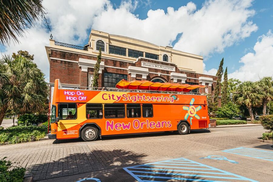 City Sightseeing New Orleans HOHO Bus Tour & Bookable Extras - French Market stop: real shopping energy in one place