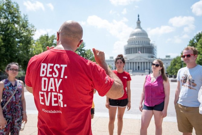 DC Monuments and Capitol Hill Tour by Electric Cart - Stop 1: National Law Enforcement Officers Memorial, then the Capitol dome views