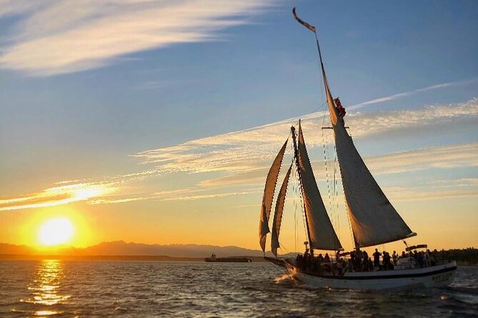 Evening Colors Sunset Sail Tour in Seattle - Seattle at Golden Hour From a Real Tall Ship