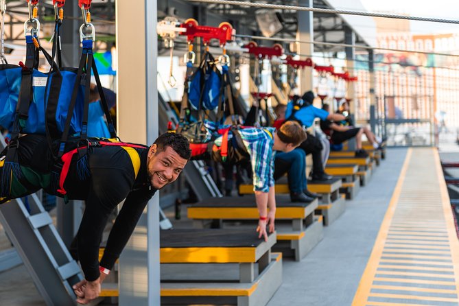 Fly LINQ Zipline at The LINQ Promenade in Las Vegas - Choosing your vibe: seated vs superman position