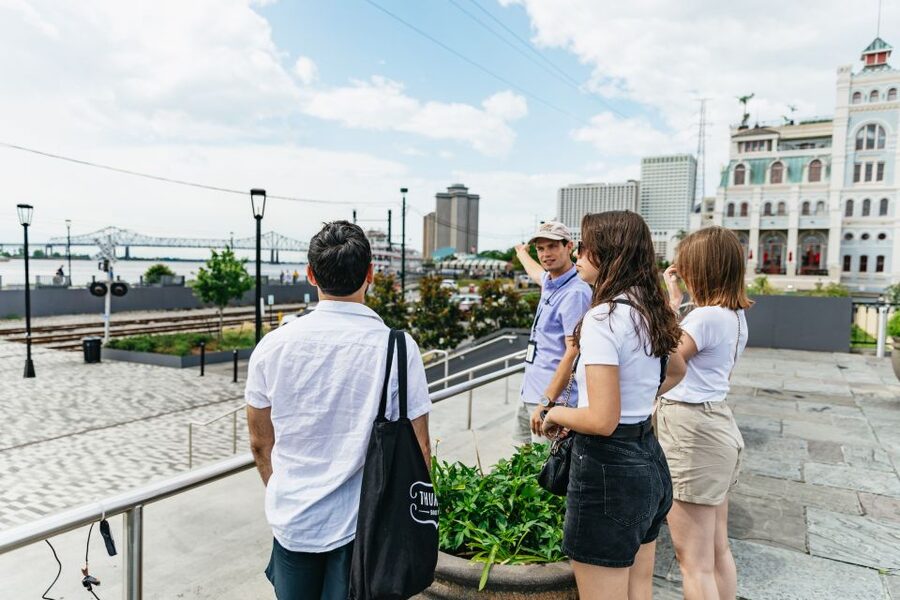 French Quarter Walking and Storytelling Tour - The Mississippi River views that give the Quarter its gravity