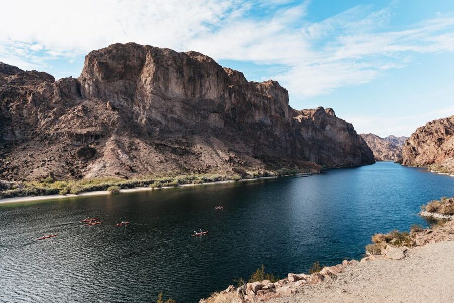 From Las Vegas: Emerald Cave Guided Kayaking Tour - From the Strip to Willow Beach Marina: how the day starts