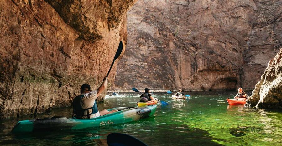 From Las Vegas: Emerald Cave Guided Kayaking Tour - Paddling the Colorado for 3.5 hours of calm (with real splashes)