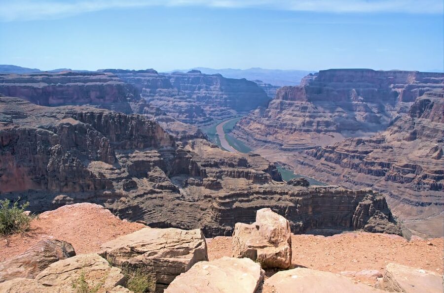 From Las Vegas: Grand Canyon West Rim Airplane Tour - The Route Over Lake Mead and Hoover Dam