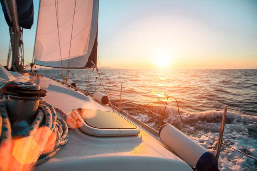 From Ma'alaea: 'Alihilani Sunset Sail Catamaran Tour - Au’Au Channel Sailing: The Quiet Magic When the Sails Go Up