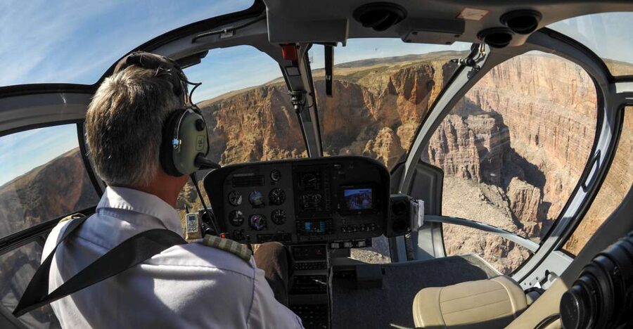 From South Rim: Grand Canyon Spirit Helicopter Tour - Kaibab National Forest to the rim drop: the first real wow