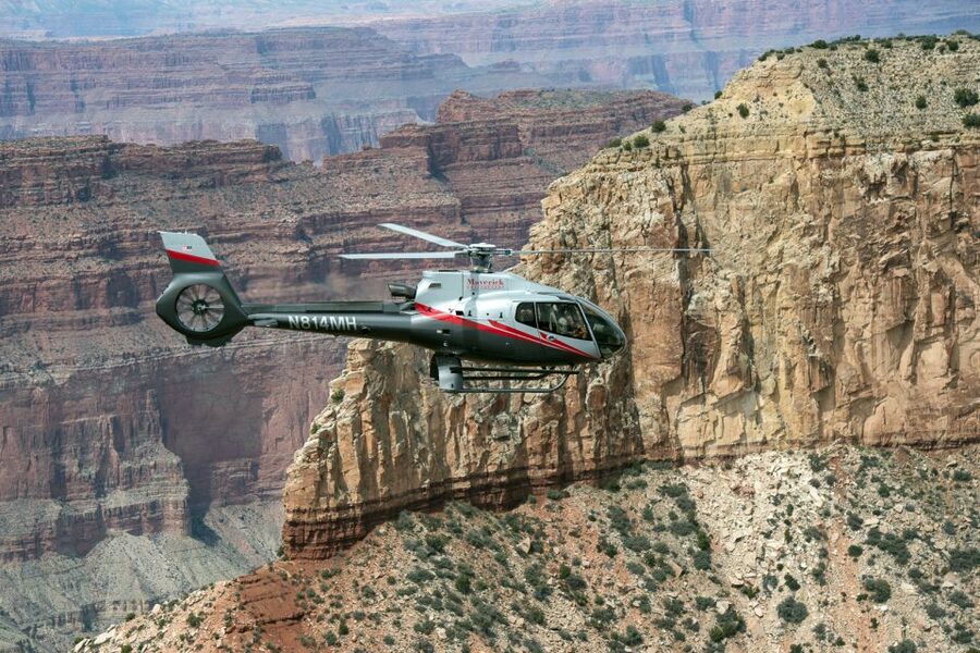 From South Rim: Grand Canyon Spirit Helicopter Tour - Dragon Corridor: the widest and deepest part from above
