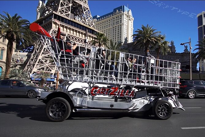 Giant Shopping Cart Limo Ride in Las Vegas - MGM Lion, Paris Eiffel Tower, and The Venetian: the closing stretch that feels like a mini tour