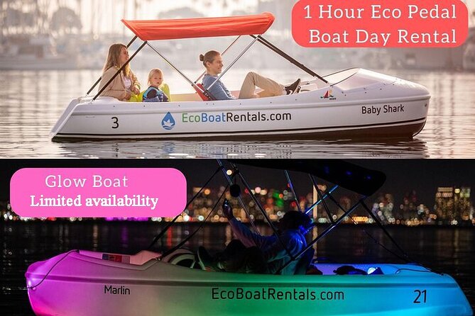 Glow Nightime Pedal Boat Rental in San Diego Bay - Key highlights at a glance