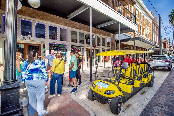 Guided Tampa Sightseeing Tour in a Deluxe Street Legal Golf Cart - Tampa Convention Center, Amalie Arena, and Water Street views