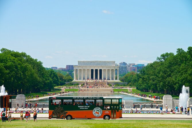 Hop-On Hop-Off 21 Stop Trolley Tour + Arlington Cemetery Tour - American History and portrait stops that round out the day