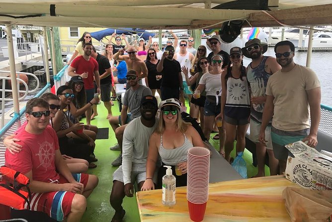 Island Time Boat Cruise in Fort Lauderdale - The sandbar swim stop: what the sandbar really is, plus floats and depth