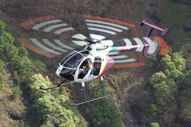 KAUAI LUXURY 60-Minute Doors-Off Helicopter ADVENTURE - Poipu to Hanapepe Valley: The Tunnel of Trees to Manawaiopuna Falls