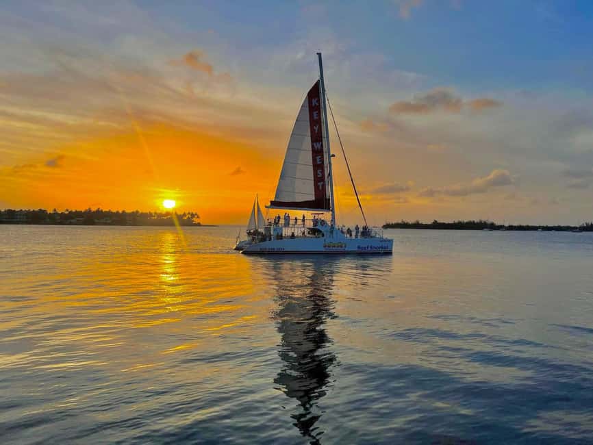 Key West Signature Sunset Cruise with Open Bar, Food & Music - Sandie Cat Comfort: Three Decks, Lots of Room, Clear Viewing