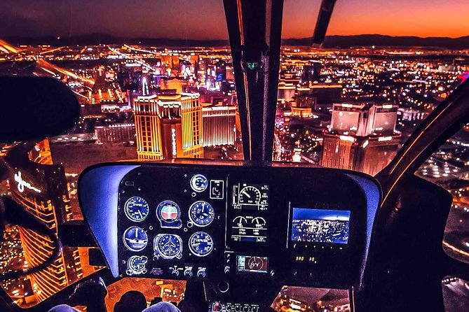 Las Vegas Strip Helicopter Night Flight - EC130 Helicopter Experience and What You Feel in the Seat