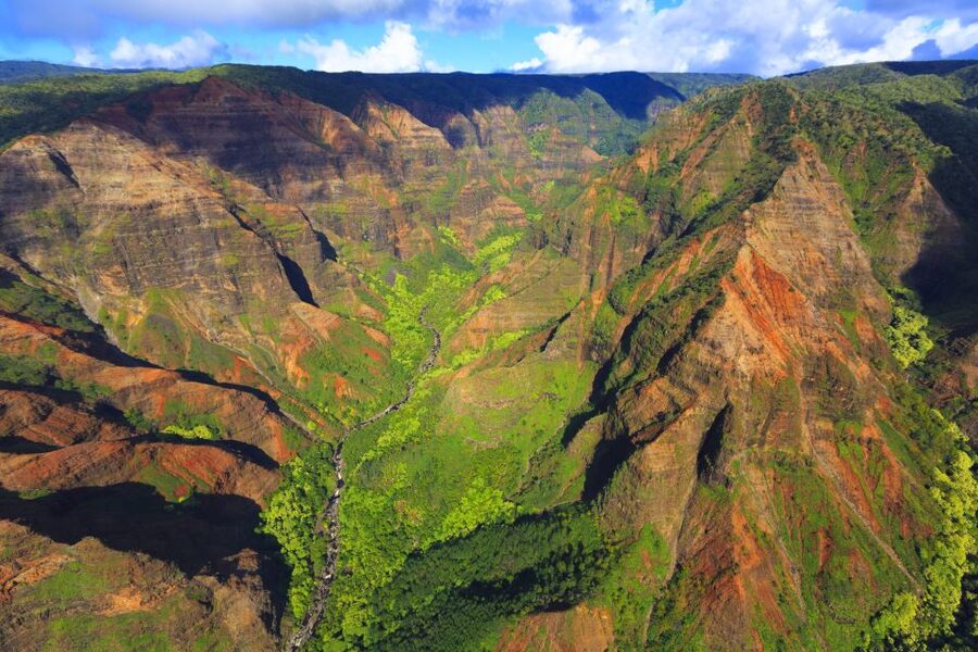 Lihue: Deluxe Waterfall Safari Helicopter Tour - Na Pali Coast stop: cliffs that look almost edited