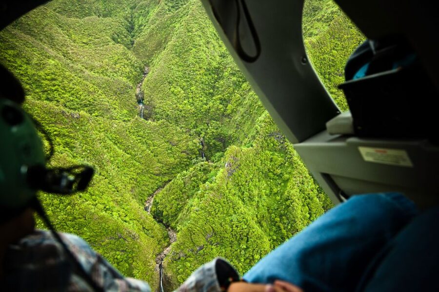 Lihue: Deluxe Waterfall Safari Helicopter Tour - Waialeale Crater waterfalls: multiple falls, one big jungle bowl