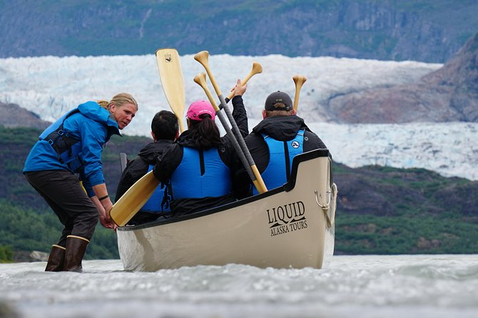 Mendenhall Glacier Lake Canoe Tour - The heart of it: canoe time to the Mendenhall Glacier face