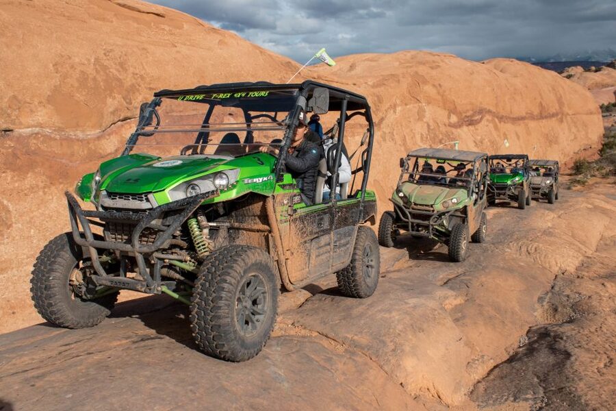 Moab: Hell's Revenge UTV 4x4 Guided Adventure - Safety briefing that sets you up for steep slickrock fins