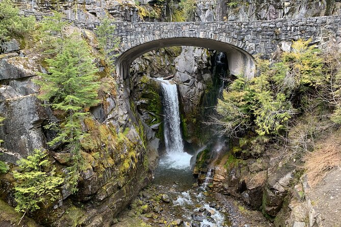 Mt. Rainier highlights - old forest, falls and glaciers - Narada Falls and Christine Falls Viewpoints: Built for Photos, Not Just Transit