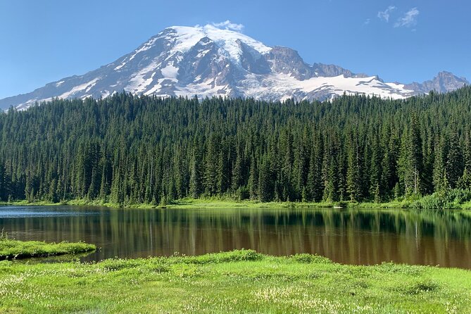 Mt. Rainier highlights - old forest, falls and glaciers - Reflection Lake Mirror Views and Longmire Old-Growth Forest: Season Changes Matter