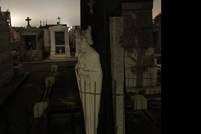 New Orleans Dead of Night Ghosts and Cemetery Bus Tour - Charity Hospital Cemetery and the Katrina memorial moment