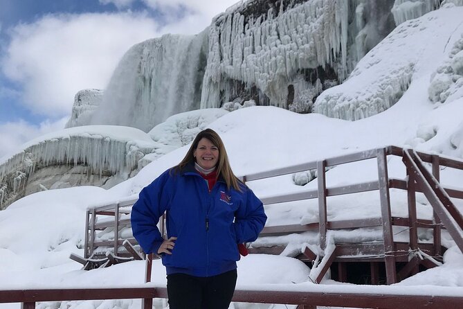 Niagara Falls Winter Wonderland Small Group Tour - Stop 4: Goat Island, close-range views of the cascading waterfalls