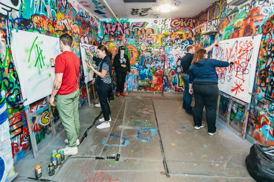 NYC: Brooklyn Graffiti Workshop with Local Artist - Gloves, Safety Gear, and the Mess Reality