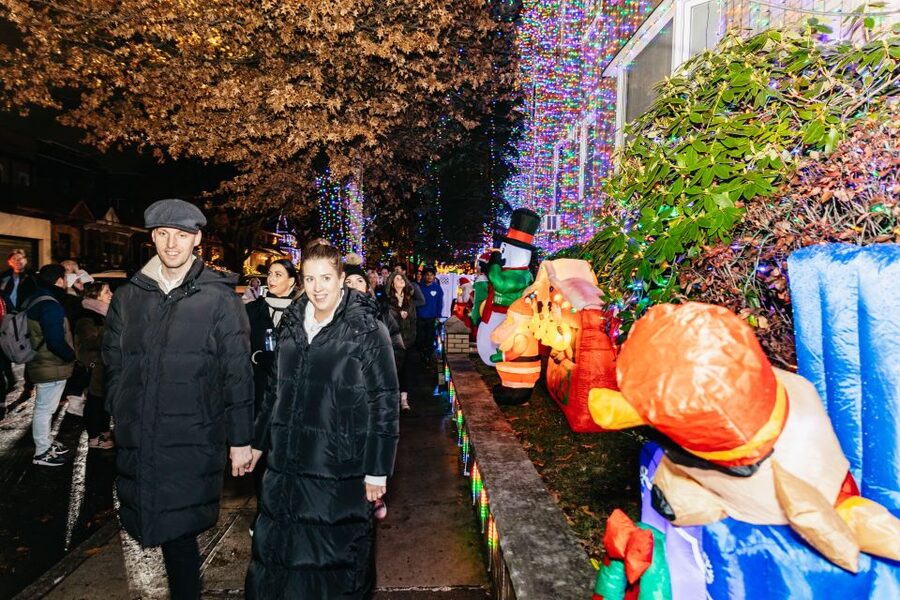 NYC: Dyker Heights Christmas Lights & Skyline View Bus Tour - Brooklyn Bridge Park and the East River skyline drive, with photo stops that actually help
