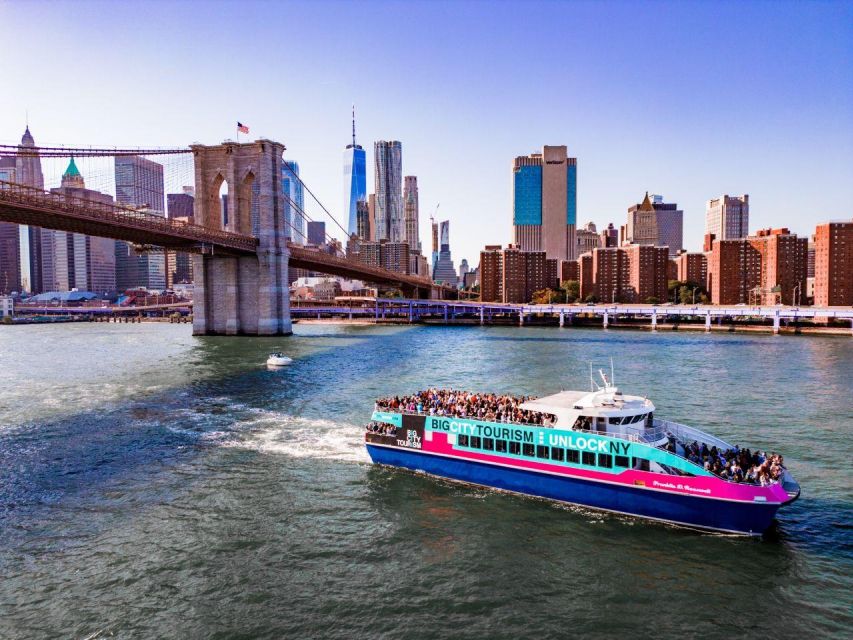 NYC: Manhattan & Statue of Liberty Cruise with Shuttle Bus - Sailing under the Brooklyn Bridge, where the photos get good fast