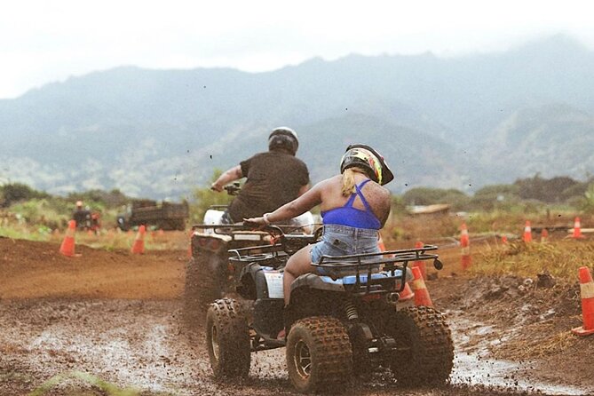 Oahu Beachfront ATV Adventure and Farm Tour - North Shore Stables in Waialua: the setting you are really riding through