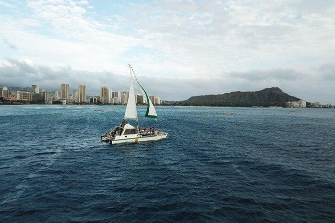 Oahu Catamaran Waikiki Sunset on 40 Foot Catamaran: Food and BYOB - What you get for $44.99: pupus, drinks, and real deck time