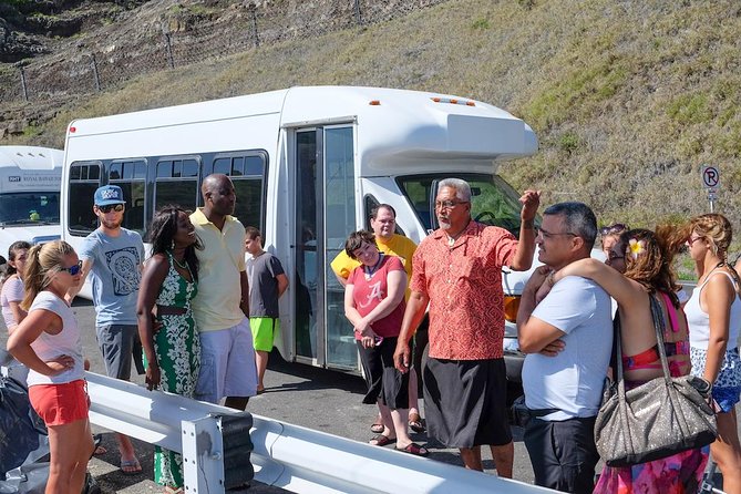 Oahu Circle Island Tour with Waimea Waterfall - North Shore fruit stands and beach icons: tasting plus surf legends