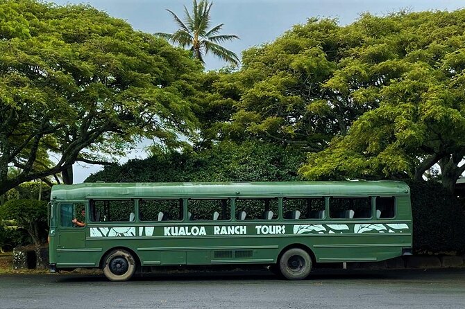 Oahu: Kualoa Ranch Movie Sites and Ranch Tour - Entering Kualoa Ranch on a vintage bus