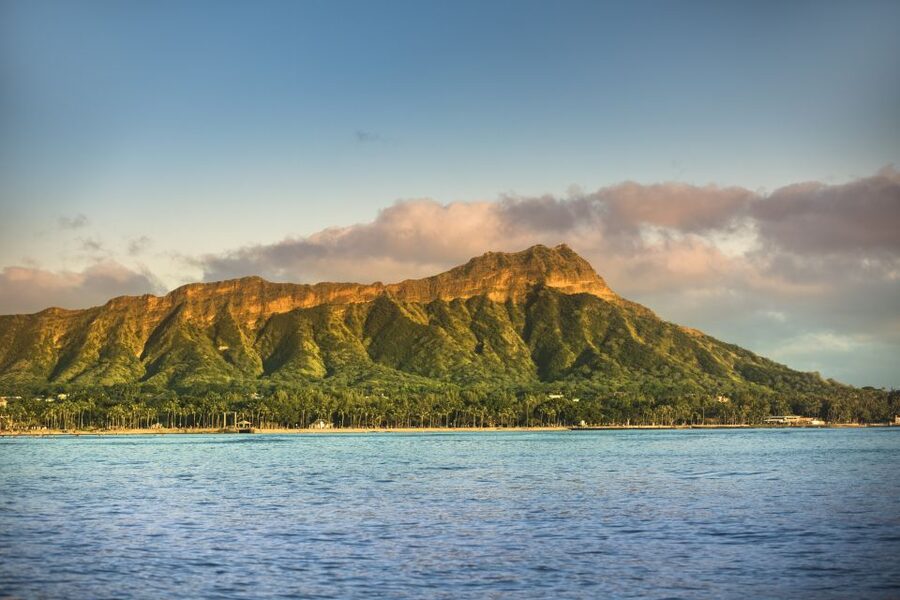 Oahu: Waikiki Glass Bottom Boat Sunset Cruise - Sunset Views Over Honolulu Skyline, With Diamond Head in Frame