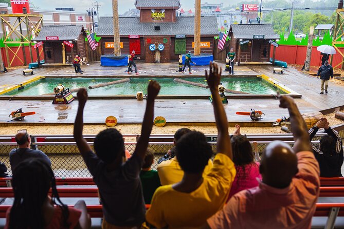 Paula Deen's Lumberjack Feud Supper Show- ALL U CAN EAT - Lumberjack Adventure Park Access: Zipline Coaster and Bonus Time