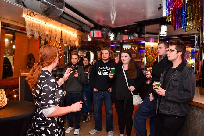 Salem Booze and Brews Haunted Pub Crawl by US Ghost Adventures - East India Square start point and how the route keeps you from feeling lost