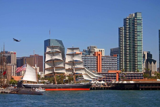 San Diego Harbor Cruise - South Bay route: Star of India, Coronado Bridge, and shipyards